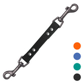 PetBonus Waterproof Dog Collar Safety Clip, Double Ended Leash Backup Clasp, Odor Proof, Escape Proof, Durable Leash Connector for Harness, Prong, Standard Collars, Training Walking, Black Black