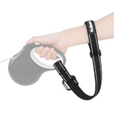 PetBonus Dog Leash Wrist Strap, Safety Strap for Retractable Leash, Lockable Reflective Short Dog Lead with Adjustable Soft Padded Handle for Walking, Extra Layer Security for Pet Stroller