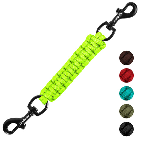 PetBonus Dog Collar Companion, Handmade Backup Safety Strap Clip for Dog Harness, Prong Collar, Pinch Collar, Double Ended Clasp Leash Connector