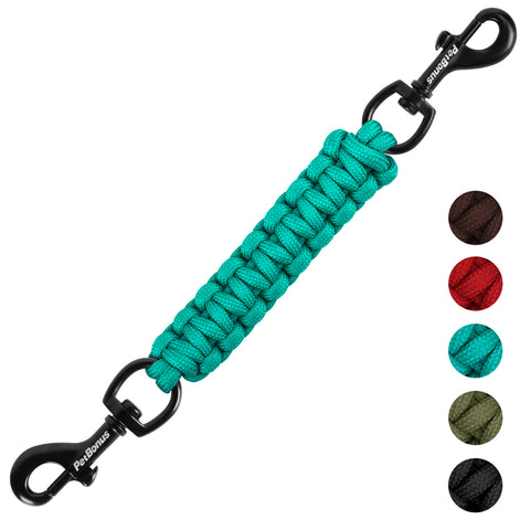 PetBonus Dog Collar Companion, Handmade Backup Safety Strap Clip for Dog Harness, Prong Collar, Pinch Collar, Double Ended Clasp Leash Connector