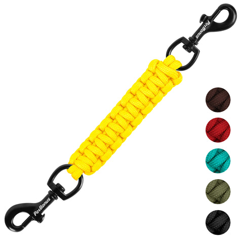 PetBonus Dog Collar Companion, Handmade Backup Safety Strap Clip for Dog Harness, Prong Collar, Pinch Collar, Double Ended Clasp Leash Connector