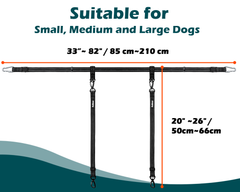 PetBonus Truck Bed Dog Leash, Dog Truck Tether Tie Down, Adjustable Safety Dog Leash for Truck, Comfortable Pick-Up Bed Restraint Lead, Ratchet Tightening Dog Car Harness Belt for Dogs