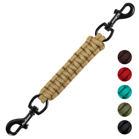 PetBonus Dog Collar Companion, Handmade Backup Safety Strap Clip for Dog Harness, Prong Collar, Pinch Collar, Double Ended Clasp Leash Connector