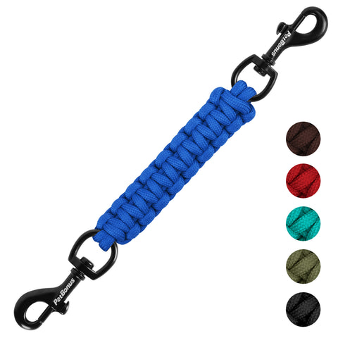 PetBonus Dog Collar Companion, Handmade Backup Safety Strap Clip for Dog Harness, Prong Collar, Pinch Collar, Double Ended Clasp Leash Connector