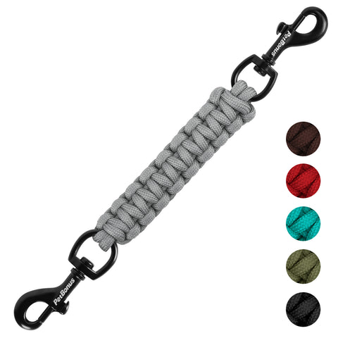 PetBonus Dog Collar Companion, Handmade Backup Safety Strap Clip for Dog Harness, Prong Collar, Pinch Collar, Double Ended Clasp Leash Connector
