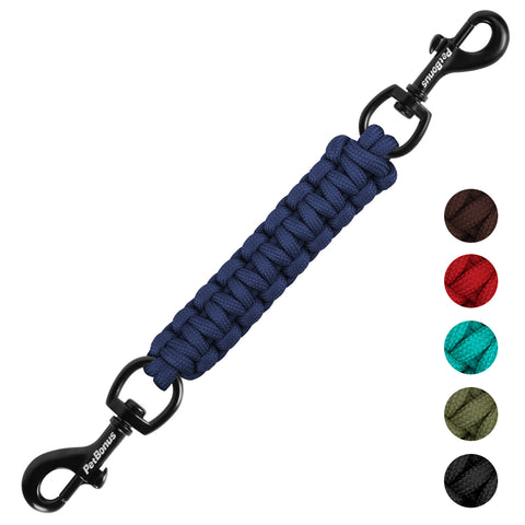 PetBonus Dog Collar Companion, Handmade Backup Safety Strap Clip for Dog Harness, Prong Collar, Pinch Collar, Double Ended Clasp Leash Connector