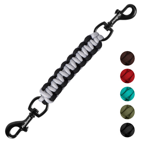PetBonus Dog Collar Companion, Handmade Backup Safety Strap Clip for Dog Harness, Prong Collar, Pinch Collar, Double Ended Clasp Leash Connector