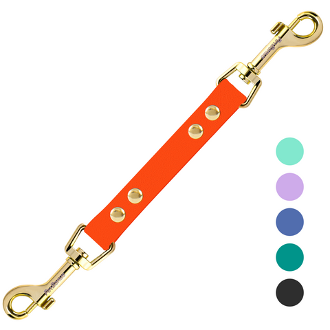 PetBonus Dog Collar Safety Clip, Waterproof Backup Safety Strap for Dog Harness to Prong Collar, Odor Proof Double Ended Clasp Leash Connector for Training Walking