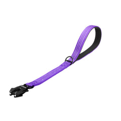 PetBonus Heavy Duty Short Dog Leash, Nylon Traffic Leash with Quick Release Clip, Comfortable Padded Handle, Reflective Training Lead for Medium Large Dogs