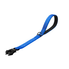 PetBonus Heavy Duty Short Dog Leash, Nylon Traffic Leash with Quick Release Clip, Comfortable Padded Handle, Reflective Training Lead for Medium Large Dogs