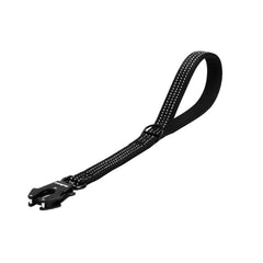 PetBonus Heavy Duty Short Dog Leash, Nylon Traffic Leash with Quick Release Clip, Comfortable Padded Handle, Reflective Training Lead for Medium Large Dogs