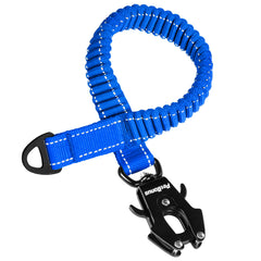 PetBonus Bungee Dog Leash Extension, 18" Shock Absorbing Lead Extender, Heavy Duty Medium Large Dog Leash Attachment, Reflective Nylon Lead Extender for Walking, Running, Biking