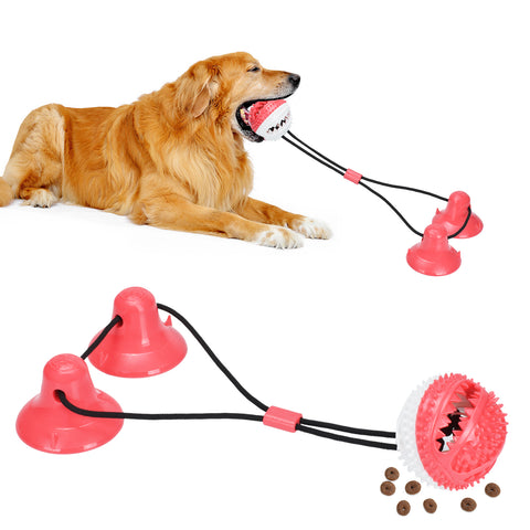 Pet Dog Puppy Chew Toys for Teething Small Dogs,Soft Natural Rubber Pink Interactive Dog Puppy Toys Fun Cleaning Squeaky,Funny Dog Chew Toys for Small Medium Breed