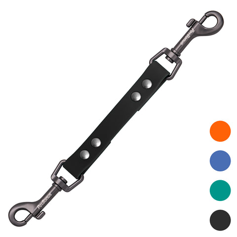 PetBonus Waterproof Dog Collar Safety Clip, Double Ended Leash Backup Clasp, Odor Proof, Escape Proof, Durable Leash Connector for Harness, Prong, Standard Collars, Training Walking, Black