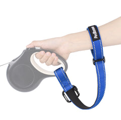PetBonus Dog Leash Wrist Strap, Safety Strap for Retractable Leash, Lockable Reflective Short Dog Lead with Adjustable Soft Padded Handle for Walking, Extra Layer Security for Pet Stroller