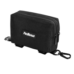 PetBonus Dog Poop Bag Holder, Portable Pet Waste Bag Dispenser, 2 Pouches for Treats and Walking Accessories, Fit All Leashes, Includes 1 Roll of Dog Poop Bags