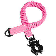 PetBonus Bungee Dog Leash Extension, 18" Shock Absorbing Lead Extender, Heavy Duty Medium Large Dog Leash Attachment, Reflective Nylon Lead Extender for Walking, Running, Biking