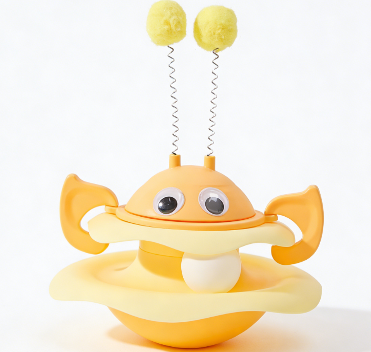 Dokote Cat Toy Set – Interactive Wobble Tumbler + Track Ball + Swing Ball, Self-Play Puzzle Toy for Kittens & Adult Cats, Colorful Anti-Boredom Toy (Random Color)