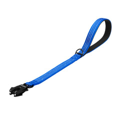 PetBonus Heavy Duty Short Dog Leash, Nylon Traffic Leash with Quick Release Clip, Comfortable Padded Handle, Reflective Training Lead for Medium Large Dogs