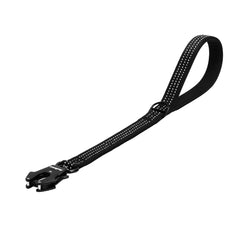PetBonus Heavy Duty Short Dog Leash, Nylon Traffic Leash with Quick Release Clip, Comfortable Padded Handle, Reflective Training Lead for Medium Large Dogs
