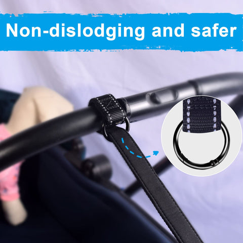 Safety Wrist Strap for Retractable Dog Leash, Reflective Design and Adjustable Soft Padded Handle, Extra Layer Security for Pet Stroller Safety Wrist Strap