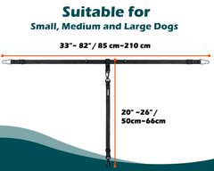 PetBonus Truck Bed Dog Leash, Dog Truck Tether Tie Down, Adjustable Safety Dog Leash for Truck, Comfortable Pick-Up Bed Restraint Lead, Ratchet Tightening Dog Car Harness Belt for Dogs