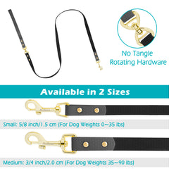 PetBonus No Tangle Waterproof Dog Leash, 5 FT Odor Proof Walking Training Lead, Non-Slip and Easy to Clean Puppy leashes for Small Medium Breeds Dogs