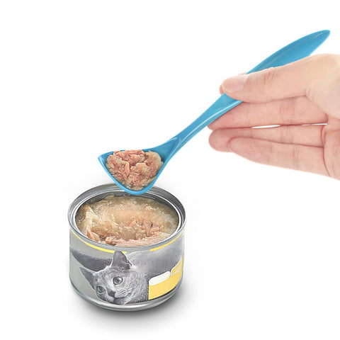 3-Pack Pet Food Can Spoons for Dog Cat Canned Food, Long Handle Special Curved Design for Cans Feeding & Watering Supplies