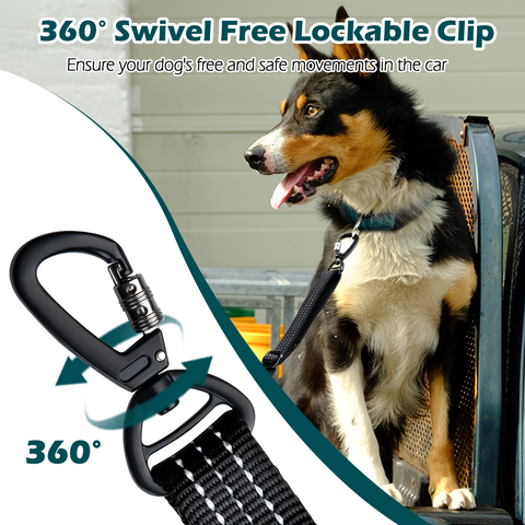 PetBonus Truck Bed Dog Leash, Dog Truck Tether Tie Down, Adjustable Safety Dog Leash for Truck, Comfortable Pick-Up Bed Restraint Lead, Ratchet Tightening Dog Car Harness Belt for Dogs Dog Leashes