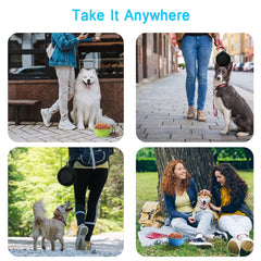 2-Pack Silicone Collapsible Dog Bowls, BPA Free, Dishwasher Safe, Portable& Foldable Travel Bowls with 2 Convenient Carabiners