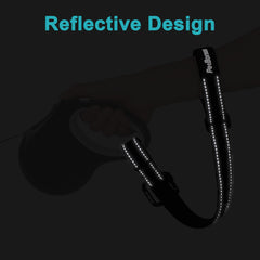 PetBonus Dog Leash Wrist Strap, Safety Strap for Retractable Leash, Lockable Reflective Short Dog Lead with Adjustable Soft Padded Handle for Walking, Extra Layer Security for Pet Stroller