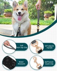 PetBonus No Tangle Waterproof Dog Leash, 5 FT Odor Proof Walking Training Lead, Non-Slip and Easy to Clean Puppy leashes for Small Medium Breeds Dogs