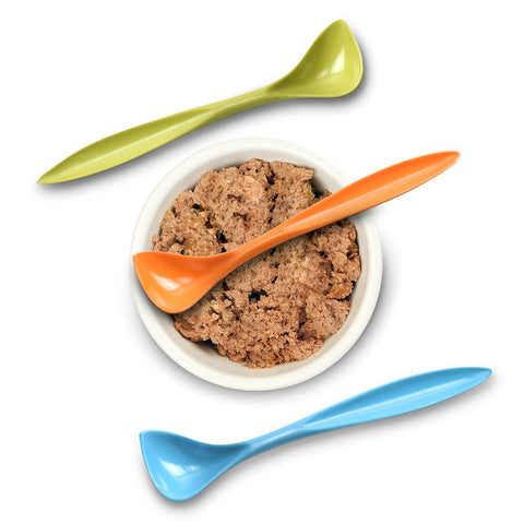 3-Pack Pet Food Can Spoons for Dog Cat Canned Food, Long Handle Special Curved Design for Cans Feeding & Watering Supplies