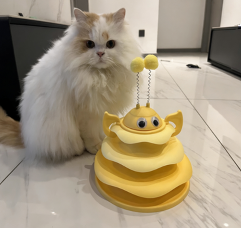 Dokote Cat Toy Set – Interactive Wobble Tumbler + Track Ball + Swing Ball, Self-Play Puzzle Toy for Kittens & Adult Cats, Colorful Anti-Boredom Toy (Random Color)