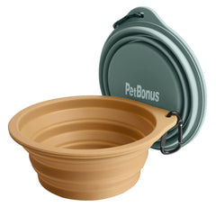 2-Pack Silicone Collapsible Dog Bowls, BPA Free, Dishwasher Safe, Portable& Foldable Travel Bowls with 2 Convenient Carabiners