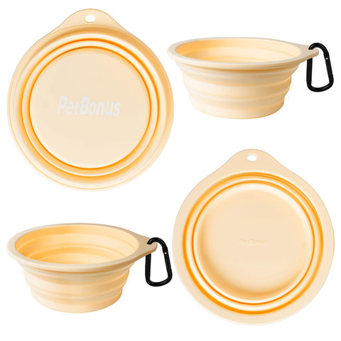 2-Pack Silicone Collapsible Dog Bowls, BPA Free, Dishwasher Safe, Portable& Foldable Travel Bowls with 2 Convenient Carabiners（副本）